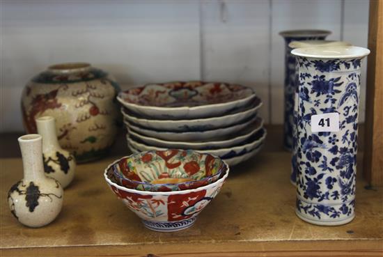 Quantity of Imari, crackleware & blossom